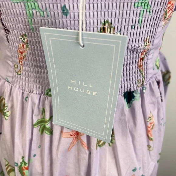 HILL HOUSE The Ophelia Dress in Purple Sea Creatures NWT Size XS - Picture 10 of 11